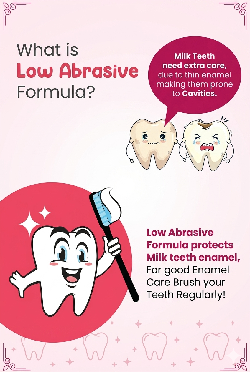 Fluoride free Mother Sparsh Strawberry Kids Natural Toothpaste with Toothbrush - 50g