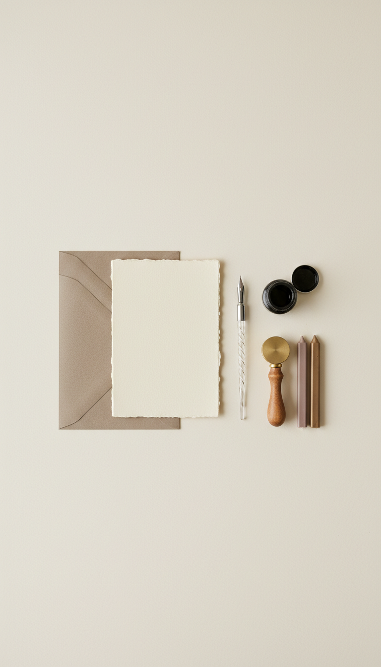 Custom Linen Stationery Set