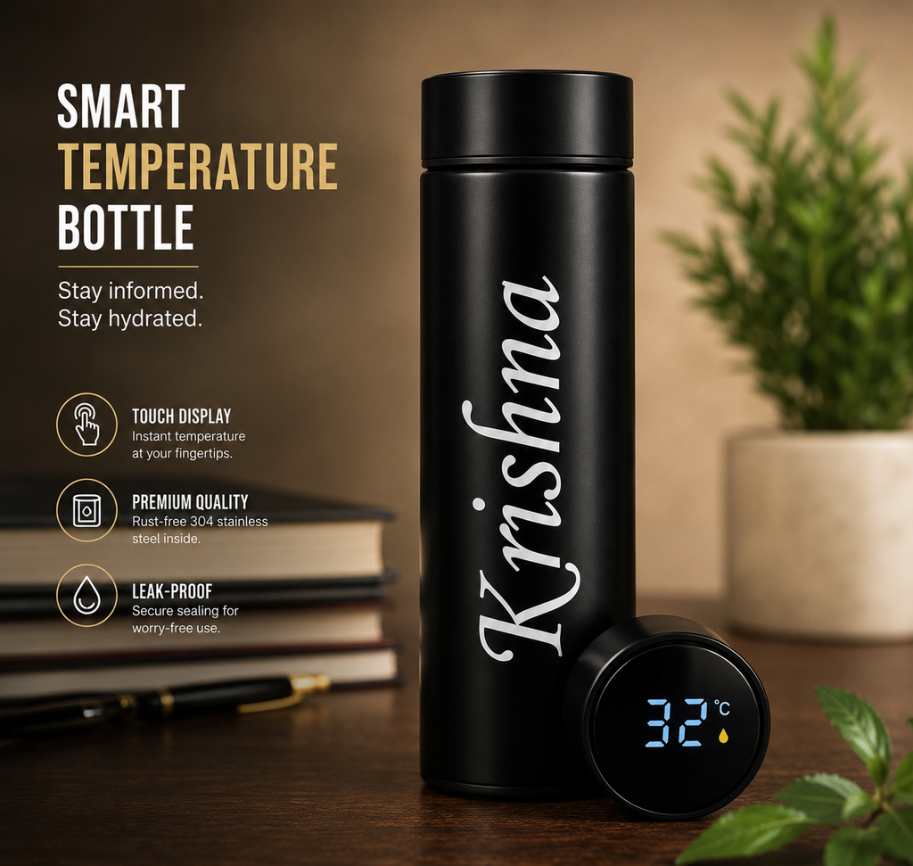 Customized name temperature bottle