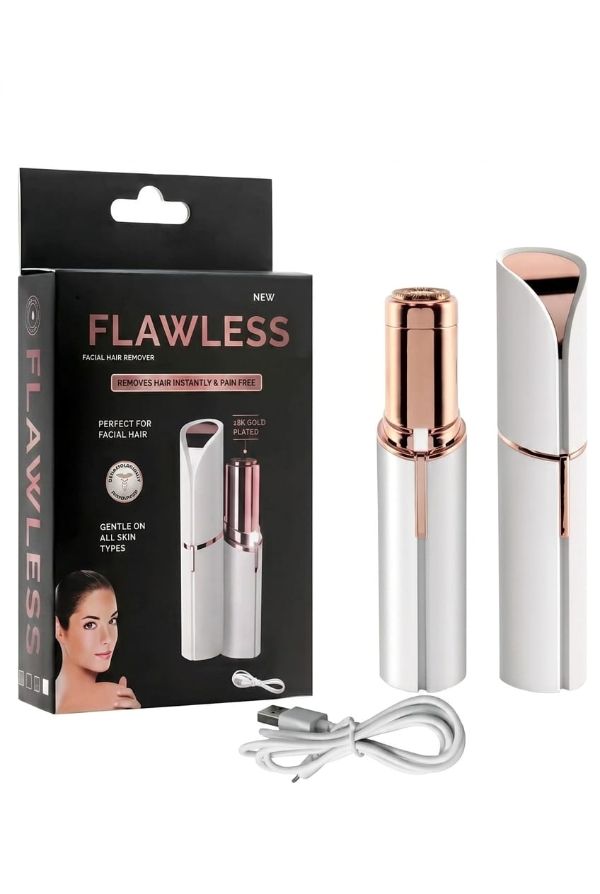 Primestore Lipstick Shape Electronic Facial Hair Remover Shaver Waxing For Women- Rechargeable With USB Cable Strips (150 g)
