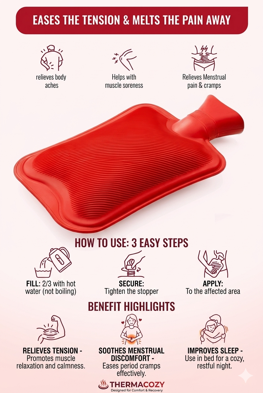 2-in-1 Dual Pain Relief Kit: Hot Water Bottle & Ice Bag