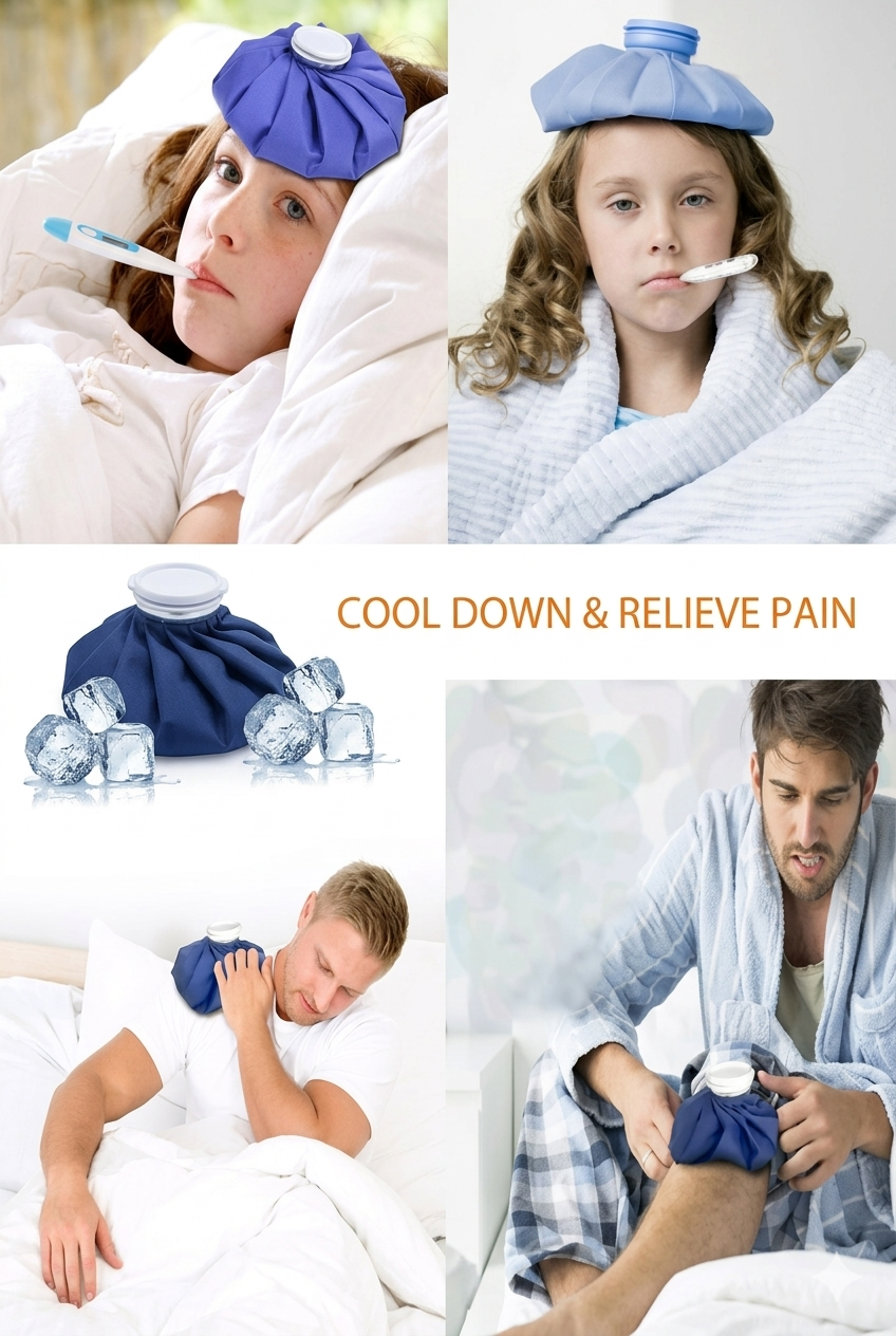 2-in-1 Dual Pain Relief Kit: Hot Water Bottle & Ice Bag